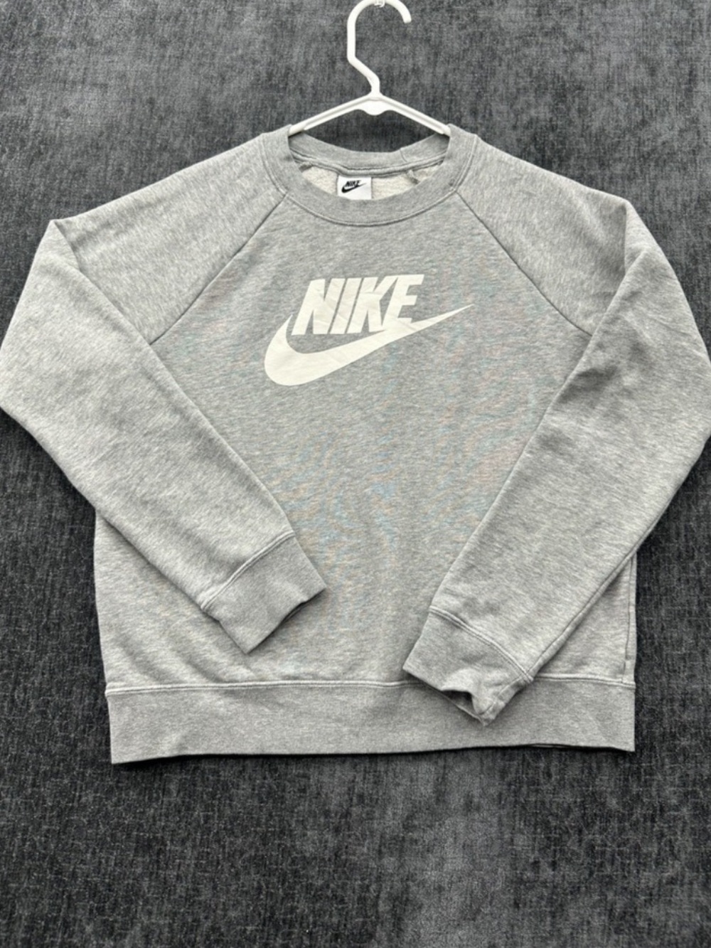 Nike Grey Crewneck Sweatshirt with White Swoosh